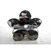 Generic Small mini black lacy flower hair claw clip with crystals (Crystal choice: No crystal), 1 Count (Pack of 1)
