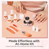 Modelones Dip Powder Nail Kit Starter, 4 Colors All Season Nude Skin Glitter Dipping Powder Repair Liquid Set with Recycling Tray for French Nail Art Salon DIY at Home Manicure