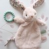 MON AMI Rosie Bunny Security Blanket with Silicone Teether – 12”, Plush Lovey for Babies, Soothing Sensory Snuggle Toy, Ideal Gift for Christmas