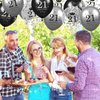 21st Birthday Balloons Decorations 15pcs Black Silver Happy 21st Birthday Party Latex Confetti Balloons for Men Women Boys Girls 21st Anniversary Happy Birthday Party Decor Supplies 12 inches