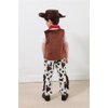 Dressy Daisy Toddler Kids Boys Western Style Cowboy Halloween Costume Dress Up Party Outfit Set with Vest and Hat Size 2T to 3T
