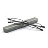 EYE ZOOM Metal Super Light Mini Reading Glasses with Compact Case, Gunmetal, 1.75