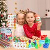 Christmas Stocking Stuffers Party Favors for Kids Christmas Stationery, 144pcs 24 Pack Christmas Goodie Bag Fillers Including Christmas Pencils, Wristbands, Stickers, Stamps and Erasers in Treat Bags