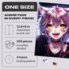 UNIDRAGON Original Wooden Puzzles for Adults - Pop Art Neko Chan 250 Pieces (32 x 23 cm), Beautiful Gift Box, Unique Shape Best Gift for Adults and Children