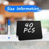 Pintuson 40 Pack Mini Chalkboard Signs for Food, 4x3 Inches Small Chalkboard Sign, Food Labels for Party Buffet and Weddings, Place Cards, Easy to Write and Wipe