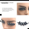 Mink Lashes with Glitter Rhinstones for Party Dramatic Diamond Decorative Gem Eyelashes(crystal)