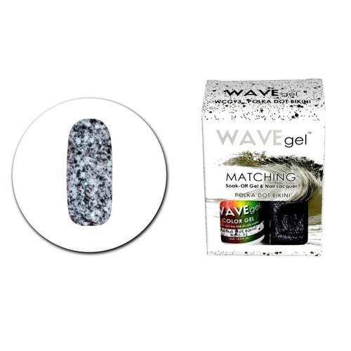 WAVEGEL Soak-0ff Gel & Nail Lacquer Matching Duo Set - Polka Dot Bikini - WCG93-93 I 0.5 Oz