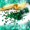 Laza 2g Chunky Glitter for St. Patrick's Day Clove Confetti Holographic Nail Charms Sequins Stickers Sparkle for DIY Crafts Nail Art Decoration Party Face Body Make Up Resin - Grass Green