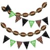 Zonon 4 Pieces Baseball Football Soccer Banner Sports Birthday Party Decorations Sports Ball Paper Garland for Sports Baby Shower Supplies (Rugby Style)