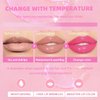 2PCS Magic Black Color Changing Lip Oil，Warm Change Glitter Lip Gloss, Color Changing Lip Oil V2, Color Changing Lip Gloss, Moisturizing Plumping Clear Lips Oil Tinted Lip Plumper Lips Care