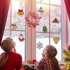 WILLBOND 24 Pieces Christmas Suncatchers Craft Assorted Sun Catcher Kits for Art Window Sun Catchers with 24 Pieces Suction Cups for Painting Crafts Christmas Home Decor Supplies