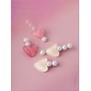 OJERRY Set of 2 Mismatched Pearl Beige Heart Hair Clip for Women, Classic Hair Alligator Clip Set, Kawaii Y2K Feminine Coquette Bow Aesthetic Gift Hair Accessories