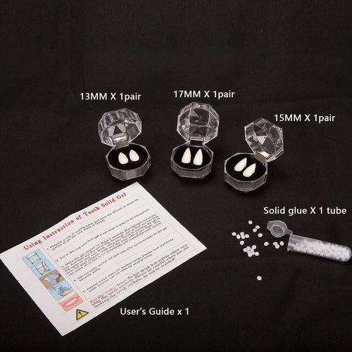 Halloween Party Cosplay Prop Decoration Vampire Tooth Horror False Teeth -6 pieces