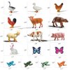 SOUMEL Farm Animal Toys for Toddlers 3-5-7 Kids, 24 Realistic Animal Figures Including 1 Stable and Props, Play Mat, Zoo Toy Animals Figurines, Playset for Boys and Girls Birthday