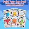 Robot 36 Make-a-Face Stickers for Kids, Forest & Twelfth DIY Sticker Sheets, 6 Unique Robot Sticker Designs, Creative Art Crafts Mix & Match Sticker Sheets, Party Favors and Reward Stickers for Kids