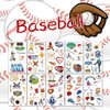 Baseball Temporary Tattoos,10 Sheets Sports Themed Birthday Party Supplies Waterproof Fake Baseball Tattoos for Baseball Sports Themed Party Decoration Gift Birthday Party Bag Fillers Boys Girls Kids