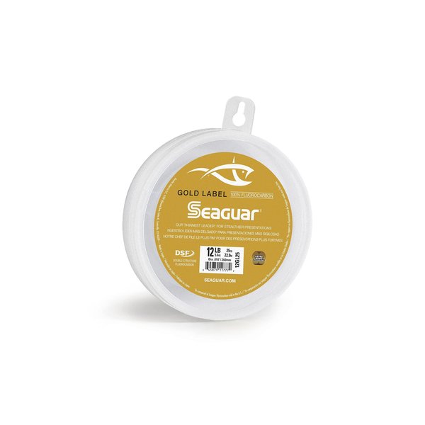Seaguar Gold Label 100% Fluorocarbon Fishing Line DSF, 12lbs, 25yds Break Strength/Length - 12GL25