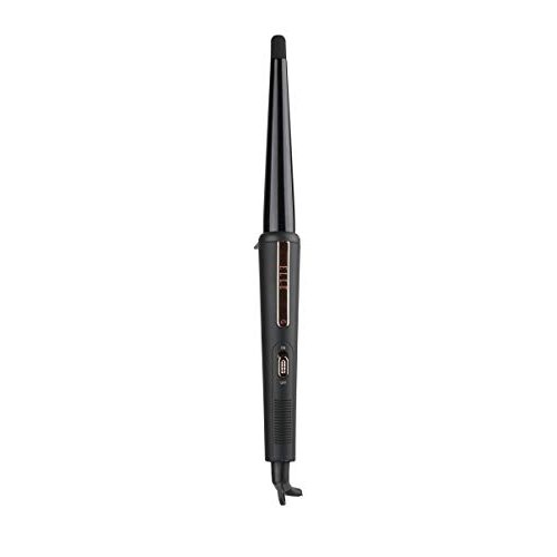Elle EL-8310-BLK 1/2"-1" Ceramic Curling Wand, Salon Quality Curling, Smooth Full Curls, Black