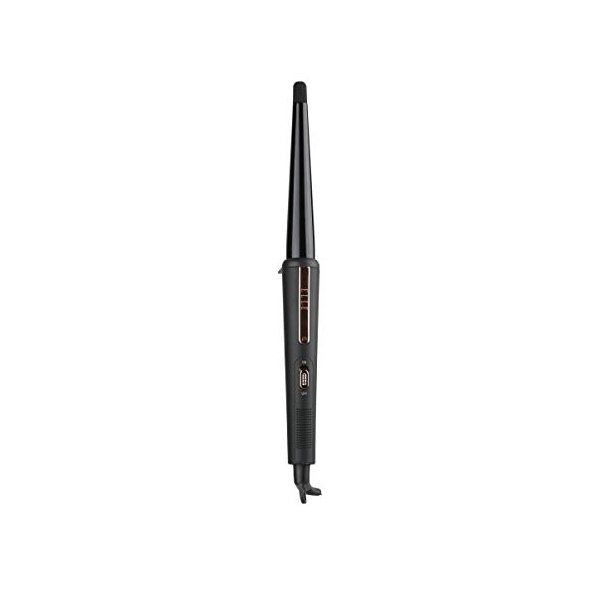 Elle EL-8310-BLK 1/2"-1" Ceramic Curling Wand, Salon Quality Curling, Smooth Full Curls, Black