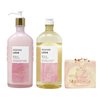 Bath & Body Works Aroma Inspire Love ROSE + VANILLA Body Lotion and Body Wash + Foam Bath Set with a Himalayan Salts Springs Bar Soap - Full Size