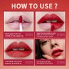 SHEEPFLY 4 Color Lip Gloss Cigarete Lipstick Set，Velvet Lipstick Cigaretes Non-sticky，24-Hour Long Lasting Waterproof Matte Lipstick Tube Sexy Nude Lady Lipstick lip gloss (3#)