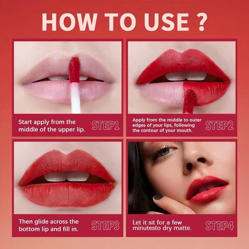 SHEEPFLY 4 Color Lip Gloss Cigarete Lipstick Set，Velvet Lipstick Cigaretes Non-sticky，24-Hour Long Lasting Waterproof Matte Lipstick Tube Sexy Nude Lady Lipstick lip gloss (3#)