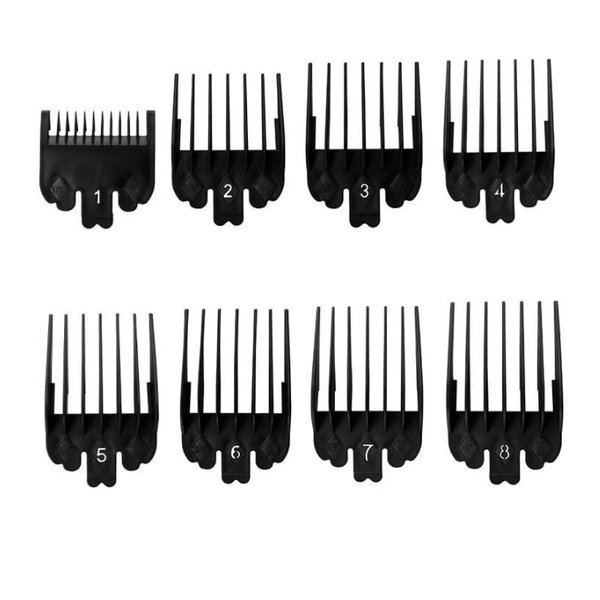 Duehut 8 PCS Professional Hair Clipper Combs Guides Professional Hair Cut Clippers Tool Hair clipper guide combs hair cutting guides for Precise Hair Cutting and Trim Length