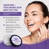 NOW Beauty Squalane Body Butter - Squalane and Hyaluronic Acid Body Lotion with Hydrating Coconut Oil and Shea Butter - Luxurious, Moisturizing, Non-Greasy Cream for Dry Skin - 6 oz