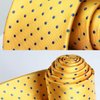 HISDERN Mens Yellow Polka Dot Ties and Pocket Square Set Woven Silk Necktie & Handkerchief for Men Business Party