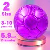 DLUGOPIS 2 Pcs Sparkling Purple Size 2 Toddler Soccer Ball Kids Soccer Ball Mini Soccer Ball Age 3-8 Indoor Soccer Ball Small Soccer Ball for Practice Grass Yard Toy Boys Girls Gift Outdoor Sport