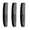 Comfort Hair Dressing Table Coarse/Fine Hair Comb Set, Black, 8 Inch (12 Pack)