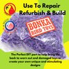 Bonka Bird Toys Colored Crinkle Shred Paper Chew Forage Nesting Treat Natural Multi-Use Craft Part Projects Cockatiels Parakeets Conures Amazons and Other Similar Birds (Purple)