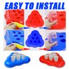 mishunyus 20 Pcs Glow Pool Pong Games,Light Up Floating Pool Games,Pool Party Games for Daytime/Nighttime,2 Inflatable Pong Rack(Red & Blue),12 Glow Cups, 6 Glowing Balls