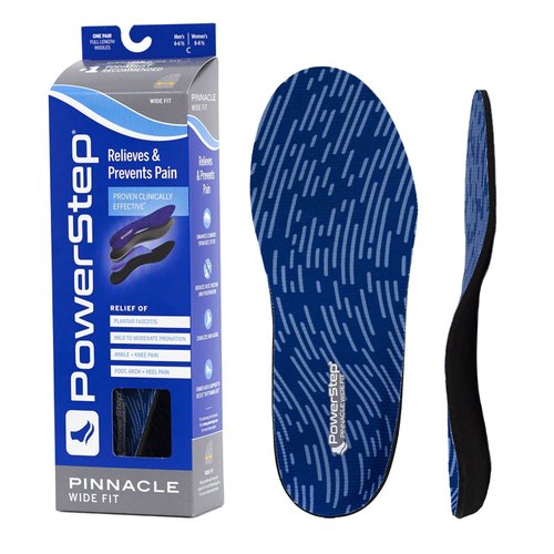 PowerStep Insoles, Pinnacle Wide, Wide Feet Arch Support Insole, Extra Wide Arch Support Orthotic For Women and Men, M10/W12