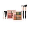 Profusion Cosmetics Artistry On The Go Makeup Kit, 9 Shade Eyeshadow and 6 Shade Face Palettes, 2 Eyeshadow and 1 Face Brush, 1 Face and Eye Primer (In The Wild, 1)