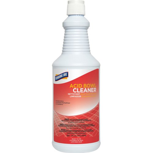 Genuine Joe Acid Bowl Cleaner, 32oz, Aqua Marine, 1 Count (Pack of 1)