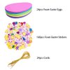 Max Fun 208PCS Easter Foam Stickers Set Easter Eggs Crafts DIY Egg Easter Craft for Kids Easter Decorations Party Favors Supplies (Easter Egg)