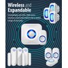 Fosmon WaveLink Wireless Door Chime with 500 Feet Range, 58 Tunes, 5 Volume Levels & LED Indicators for Home/Business/Office (1 Receiver + 2 Sensors)
