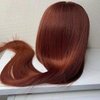 YMS Reddish Brown Human Hair Wigs for Black Women Transparent Lace Front Wigs Human Hair Pre Plucked 150% Density Straight Human Hair Lace Front Wigs (18 inch, Reddish Brown)