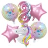DUILE Unicorn Balloons Unicorn Birthday Party Decorations for Girls Foil Balloons Set Macaron and Rainbow Balloon Wedding Baby Shower Party Supplies (8)