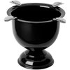 Stinky Cigar Ashtray, Tall and Deep Windproof Cigar Ashtray, 4 Stirrups, Jet Black