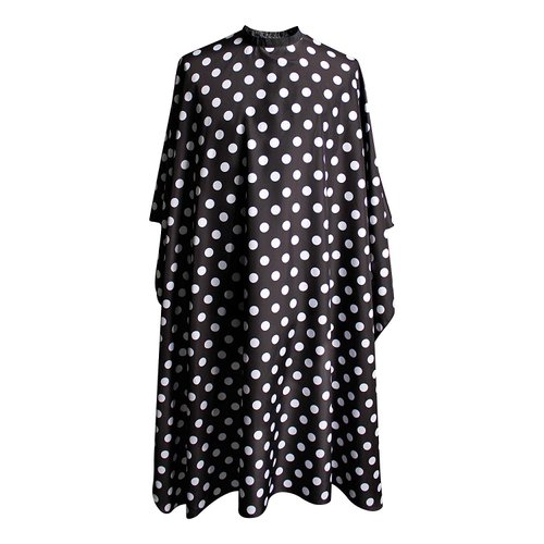 SMARTHAIR Professional Salon Cape Polyester Barber Cape Hair Cutting Cape,54"x62",Black and White Dots,C375001C