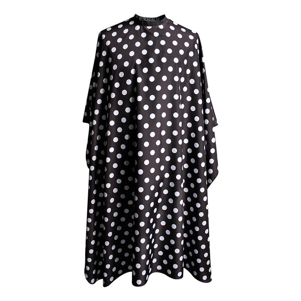 SMARTHAIR Professional Salon Cape Polyester Barber Cape Hair Cutting Cape,54"x62",Black and White Dots,C375001C