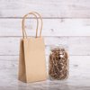 Juvale 50-Pack Small Brown Gift Bags with Handles - Small Kraft Paper Bags for Birthday, Retail, Crafts (3.5x2.4x7 In)