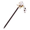 GK-O Japanese White Flower Tassel Wooden Hairpin Hair Stick Kimono Jewelry