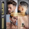 Fannas Hair Clippers for Men, Professional Hair Trimmer Barber Cordless Zero Gapped Hair Clippers with LCD Display, Mens Gifts Beard Trimmer T Liners Shavers Edgers Clipper for Hair Cutting - Gold