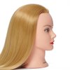 Training Head 26"-28" Mannequin Head Synthetic Fiber Cosmetology Doll Head Hair Styling Manikin Braiding Head Hairdresser Training Model for Cutting Braiding Practice with Clamp (92018W2720)