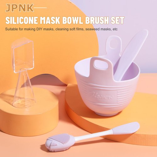 JPNK New Facial Mask Bowl Set, New DIY 6Pack DIY Clay Mask Mixing Kit (Pink)
