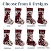 Let's Make Memories Personalized Christmas Stockings - Perfectly Plaid - Rustic Christmas Decor - Cardinal Design - Customize with Your Name - Stockings for Family - 19" L