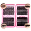 Selawasty Lash Clusters 640pcs Natural Lash Extension Individual Cluster Eyelash Russian Lash Clusters Individual Lashes Eyelash Clusters Natural Look Eyelashes for DIY at Home(9-16MM,30D,40D,50D,60D)